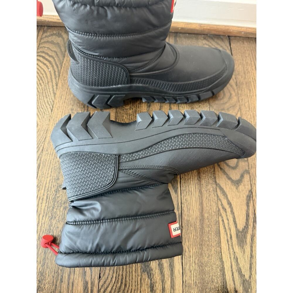 Hunter Intrepid Insulated Warm Snow Short Womens Boots Black US Sz 9 NEW $165 - Picture 9 of 11
